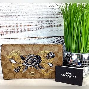 COACH HAYDEN TATTOO CHELSEA CHAMPLAIN SIGNATURE PRINT FLORAL CROSSBODY CLUTCH